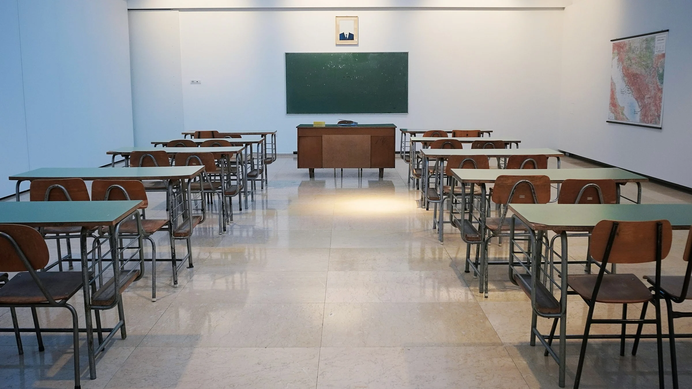 Modern interactive digital classroom with 4K touch display and collaborative technology